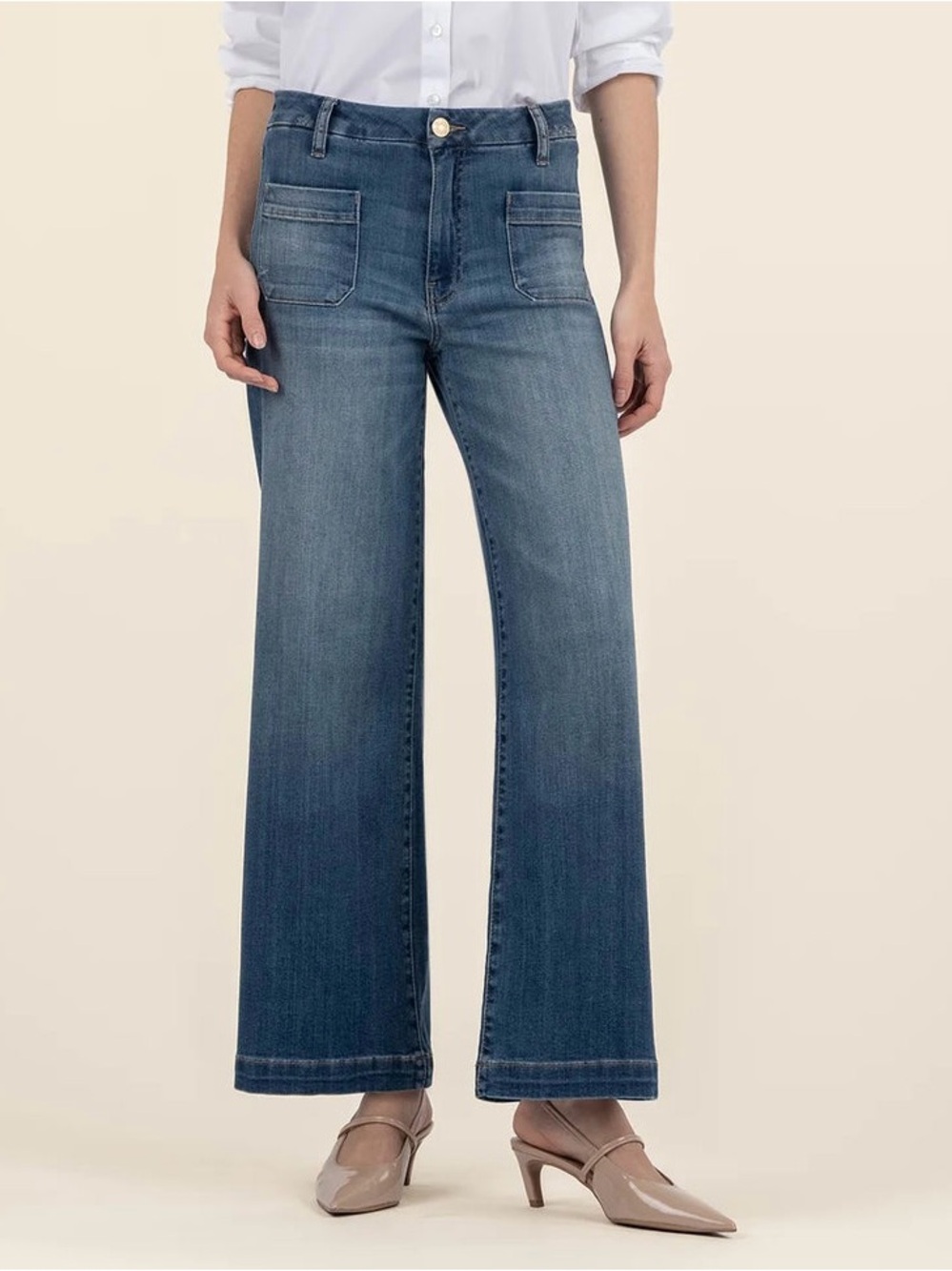 KUT from the Kloth Meg High Rise Wide Leg Jeans Size 4 Effectiveness